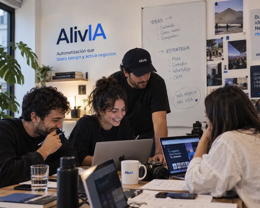 El equipo de AlivIA trabajando en su taller creativo